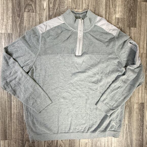 Tommy Bahama 37.5® Tech Quarter-Zip Pullover Gray XL / TG Men’s Sweater - Picture 1 of 7